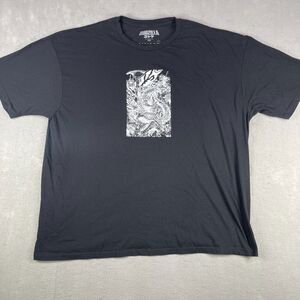 Godzilla T-Shirt Men's 3XL Black Graphic Print Crew Neck Short Sleeve Pullover